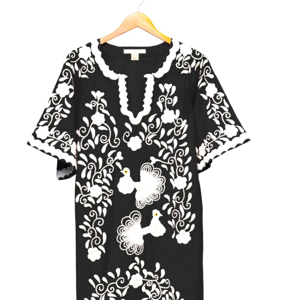 Frances Valentine peacock embroidered caftan dress. Woman’s size 22, new!